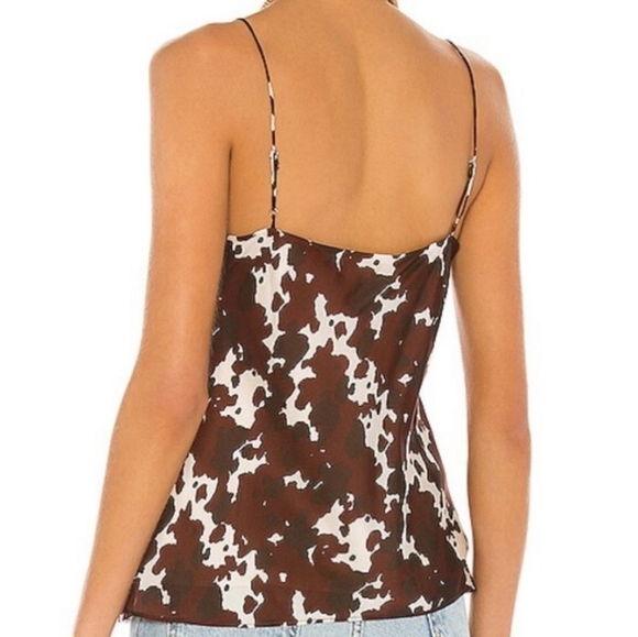 New!CAMI NYC Raine Georgette Cami Western Cow Print - Picture 3 of 10
